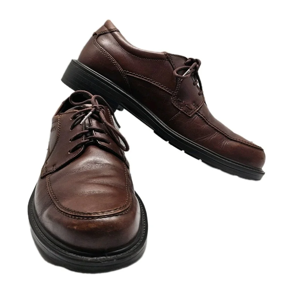 ECCO‎ SHOCKPOINT Leather Oxfords Size 40 ( 7 to 7 1/2 US ) Reddish Brown
